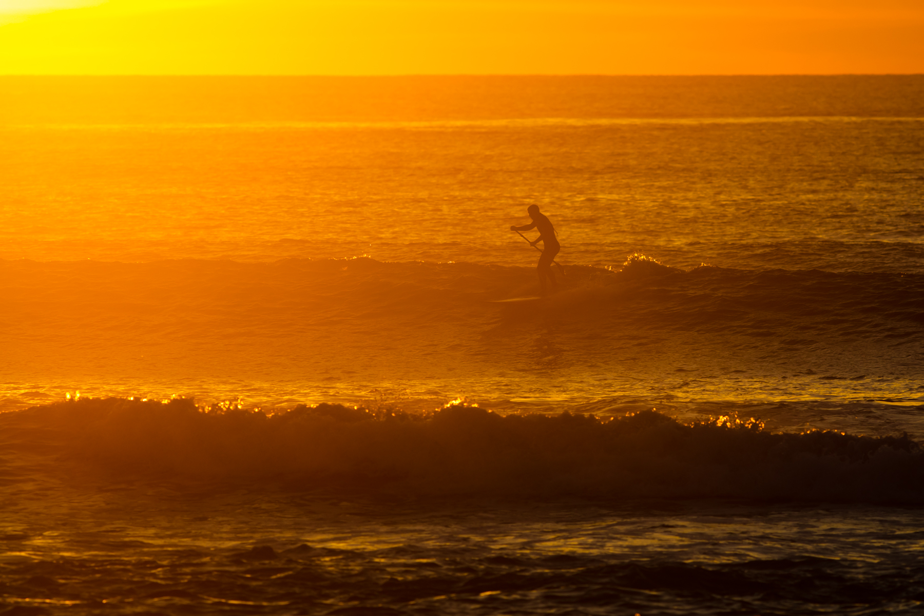 SUPing at sunset